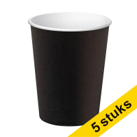 Aanbieding: 5x ProNappe Kartonnen Beker zwart 20cl (15 stuks) 404839