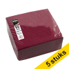 Aanbieding: 5x ProNappe papieren servetten 2-laags bordeaux 20 x 20 cm (50 stuks) 404797 - 1