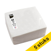 Aanbieding: 5x ProNappe papieren servetten 2-laags wit 38 x 38 cm (40 stuks) 404803 - 1
