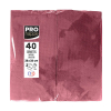 ProNappe papieren servetten 2-laags 1/8 gevouwen bordeaux 38 x 38 cm (40 stuks) 404818 - 1