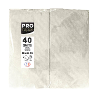 ProNappe papieren servetten 2-laags 1/8 gevouwen ivoor 38 x 38 cm (40 stuks) 404816