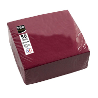 ProNappe papieren servetten 2-laags bordeaux 20 x 20 cm (50 stuks) 404796