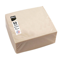 ProNappe papieren servetten 2-laags ivoor 20 x 20 cm (50 stuks) 404792