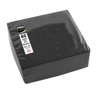 ProNappe papieren servetten 2-laags zwart 38 x 38 cm (40 stuks) 404808