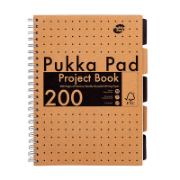 Pukka Pads Kraft Projectboek notitieboek A4 gelinieerd 80 grams met spiraal 100 vel 200457 Pukka Pads Kraft Projectboek notitieboek A4 gelinieerd 80 grams met spiraal 100 vel 200457