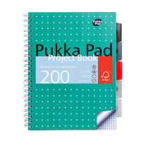 Pukka Pads Projectboek Metallic Squared spiraalschrift A4 geruit 80 g/m² 100 vellen 200447
