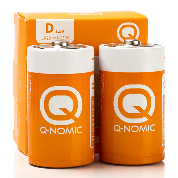 Q-Nomic Alkaline 1,5V D batterij 2 stuks AQN00017 - 2