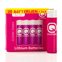 Q-Nomic Power AAA / FR03 lithiumbatterij 20 stuks AQN00087