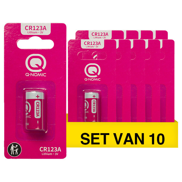 Q-Nomic Power CR123A 3V lithiumbatterij (10 stuks) AQN00069 - 1