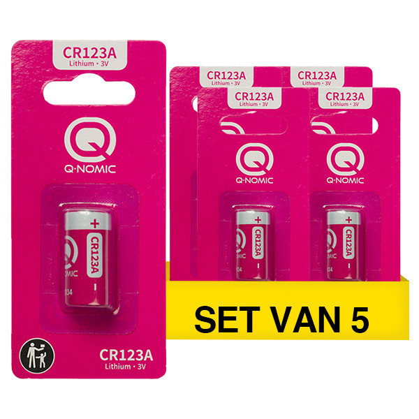 Q-Nomic Power CR123A 3V lithiumbatterij (5 stuks) AQN00068 - 1
