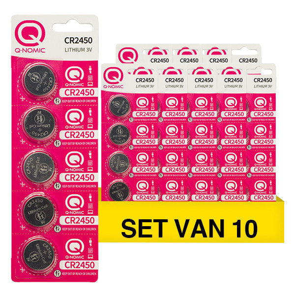 Q-Nomic Power CR2450 3V lithium knoopcelbatterij 50 stuks AQN00064 - 1