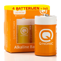Q-Nomic Power LR20 / D alkalinebatterij (4 stuks) AQN00039