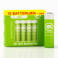 Q-Nomic Power oplaadbare AA / HR6 Ni-Mh batterijen (12 stuks, 2000 mAh) AQN00092