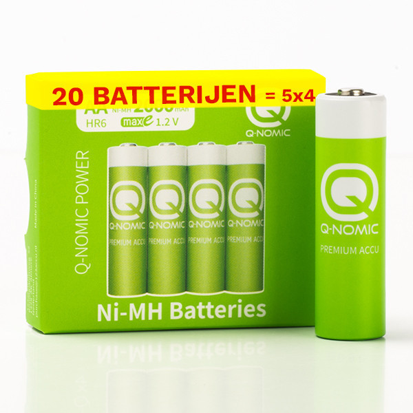 Q-Nomic Power oplaadbare AA / HR6 Ni-Mh batterijen (20 stuks, 2000 mAh) AQN00094 - 1