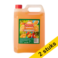Aanbieding: 2x Raak limonadesiroop sinaasappel (5000 ml)