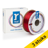 Aanbieding: 3x REAL filament transparant rood 1,75 mm PETG 1 kg 135626 - 1