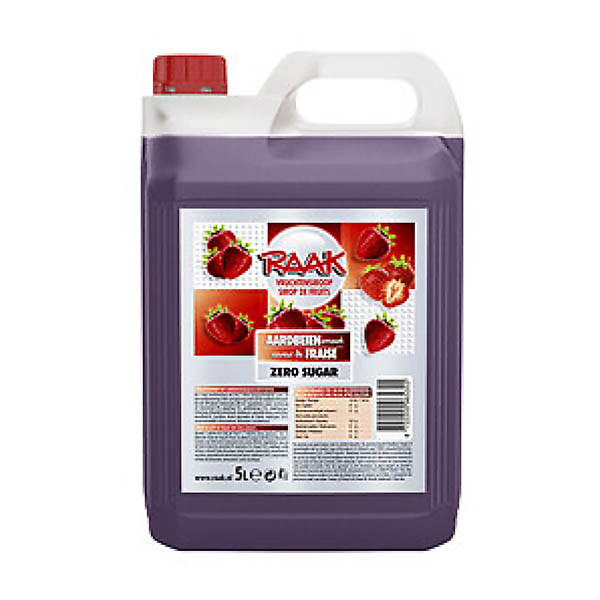 Raak limonadesiroop aarbei zero (5000 ml) 423400 - 1