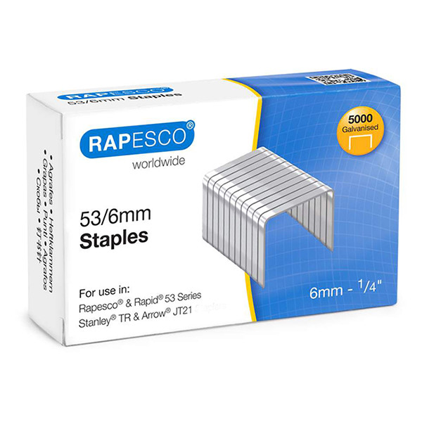 Rapesco 53/6 nietjes gegalvaniseerd (5000 stuks) 0749 202089 - 1