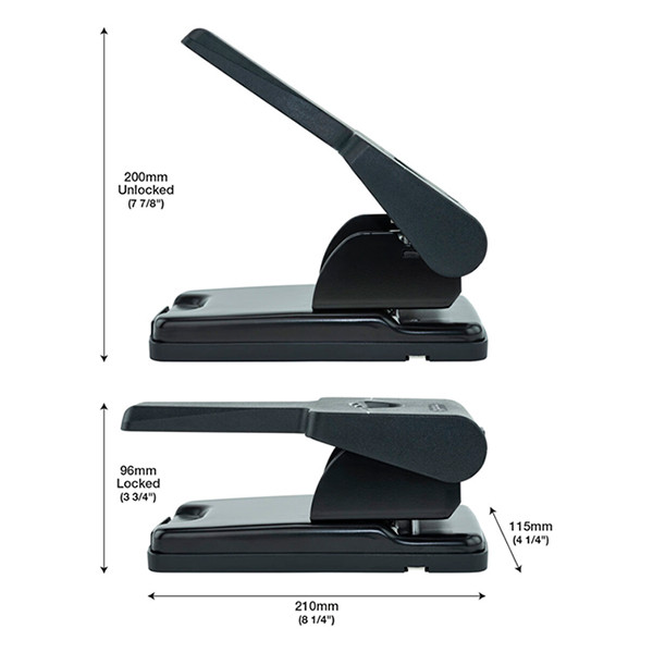 Rapesco HD865-P Heavy Duty perforator zwart 2-gaats (63 vellen) 1631 202097 - 5