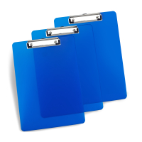 Rapesco klembord transparant blauw A4 staand (3 stuks) 221673