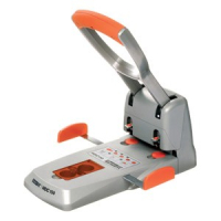 Perforator Rapid Supreme HDC150/2 heavy duty 2-gaats 150 vellen zilver/oranje 299900