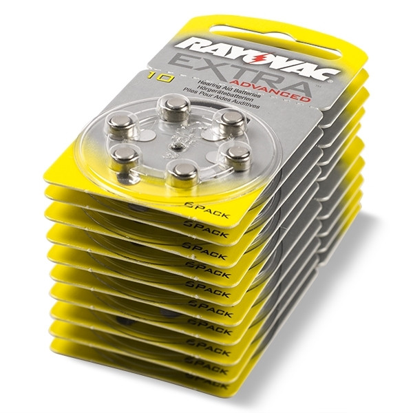 Rayovac extra advanced 10 voordeelpak 60 stuks (geel)  204804 - 1