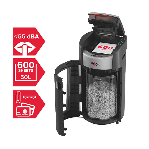 Rexel ShredMax Auto+ 600X papierversnipperaar kleine snippers 208318 - 2