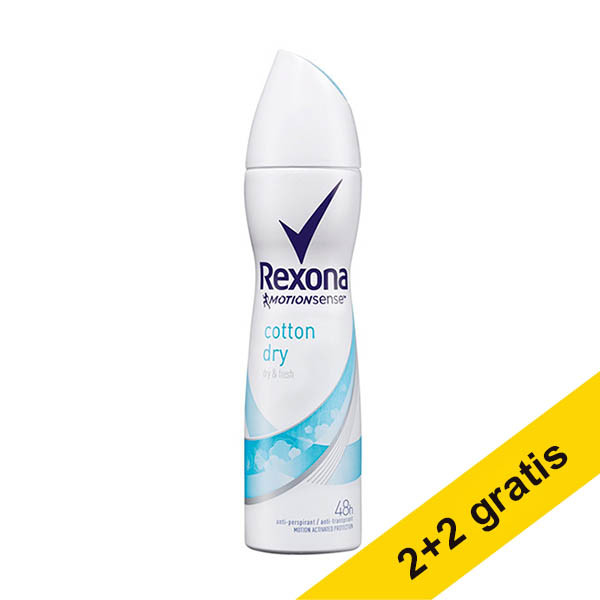 Aanbieding: 4x Rexona Ultra Dry Cotton deodorant spray (150 ml) SRE00401 - 1
