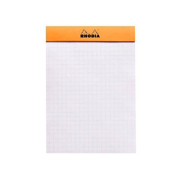 Rhodia cursusblok A6 geruit 5 mm 80 g/m² 80 vellen (oranje cover) 404554 - 1