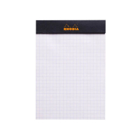 Rhodia cursusblok A6 geruit 5 mm 80 g/m² 80 vellen (zwarte cover) 404555