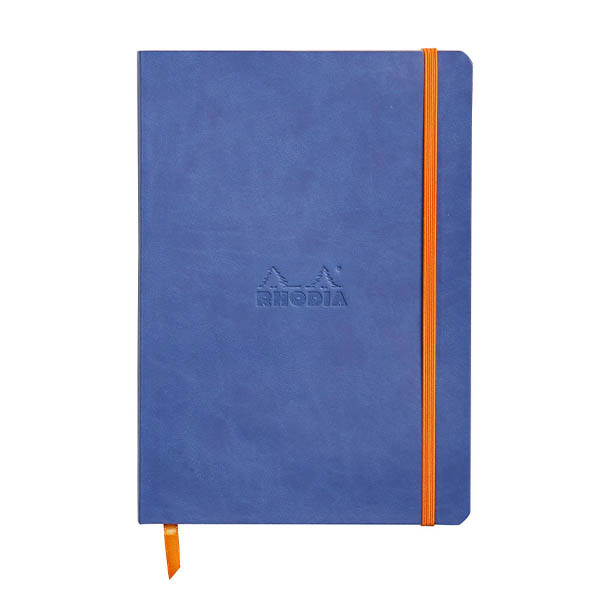 Rhodia gebonden boek A5 gelijnd 80 vellen blauw 404698 - 1