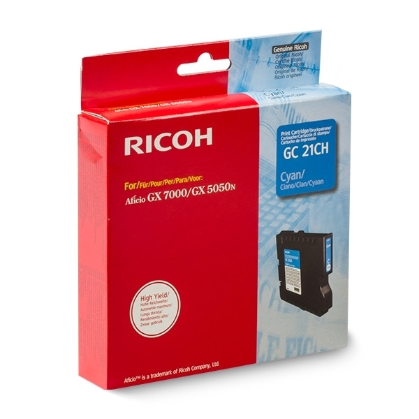 Ricoh GC-21CH cartridge cyaan hoge capaciteit (origineel) 405537 067042 - 1