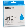 Ricoh GC-31CH gel inktcartridge cyaan hoge capaciteit (origineel) 405702 073808