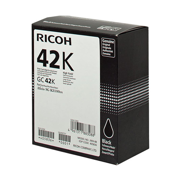 Ricoh GC-42K inktcartridge zwart extra hoge capaciteit (origineel) 405836 067034 - 1