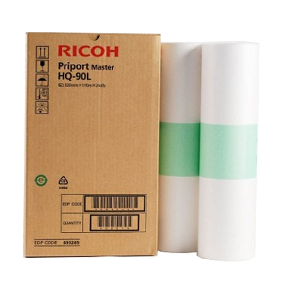 Ricoh HQ90L (893265) master roll 2 stuks (origineel) 893265 073654 - 1