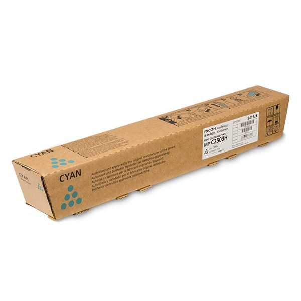 Ricoh MP C2503H toner cyaan hoge capaciteit (origineel) 841928 073546 - 1