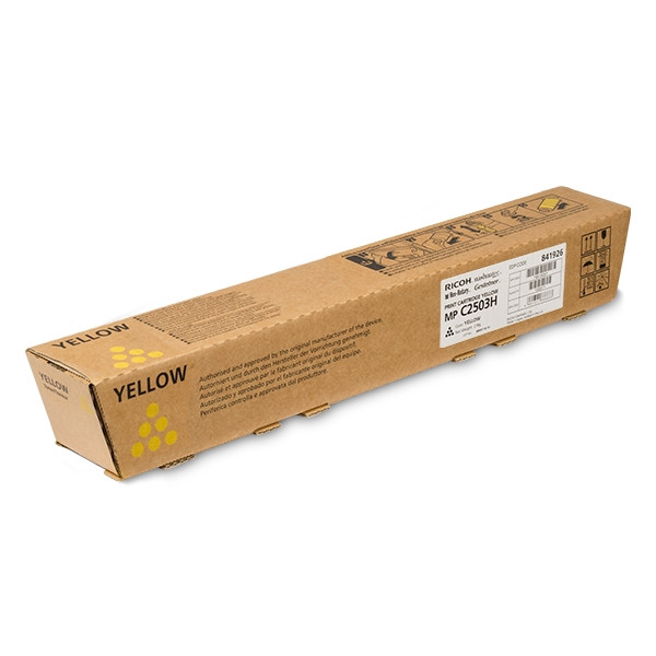 Ricoh MP C2503H toner geel hoge capaciteit (origineel) 841926 073554 - 1