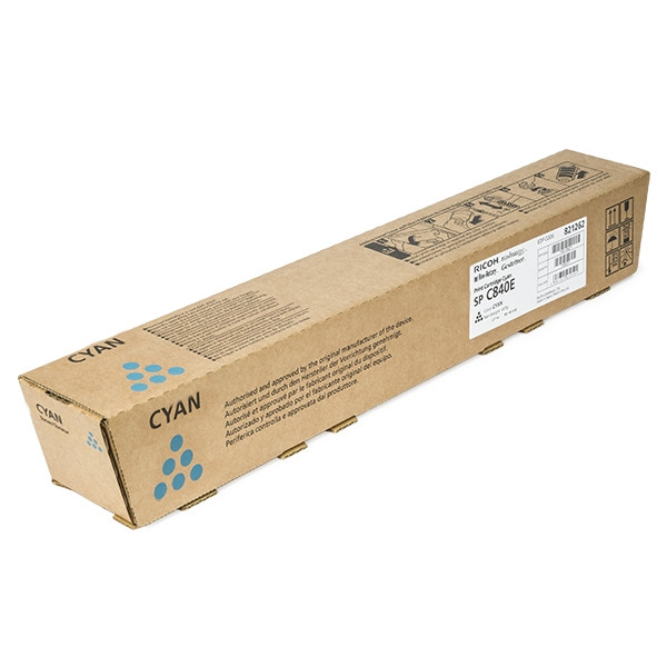 Ricoh SP C840E toner cyaan (origineel) 821262 066926 - 1