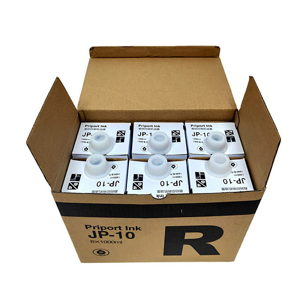 Ricoh type JP10 / JP500 6-pack zwart (origineel) 817155 074730 - 1