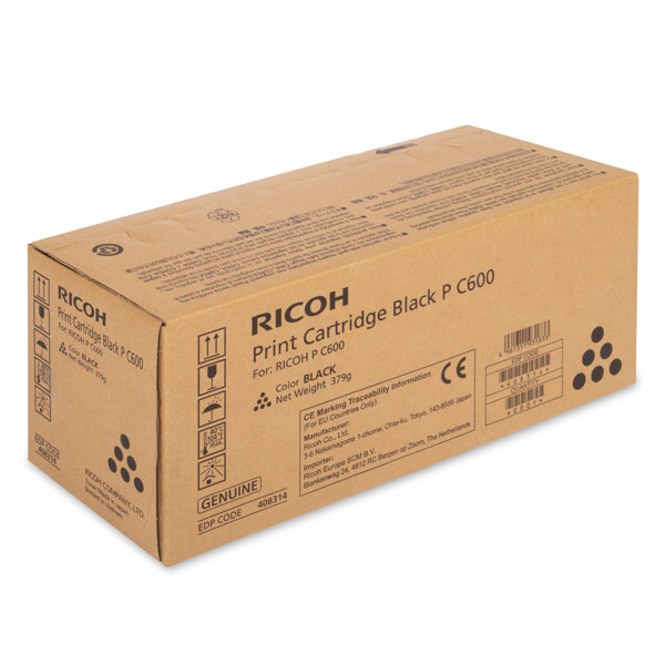 Ricoh type P C600 toner zwart (origineel) 408314 602283 - 1