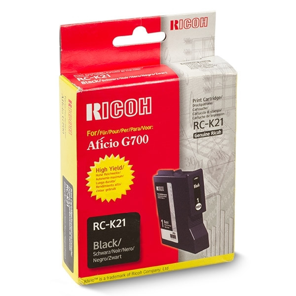 Ricoh type RC-K21 cartridge zwart hoge capaciteit (origineel) 402280 074872 - 1