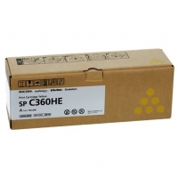 Ricoh type SP C360HE toner geel hoge capaciteit (origineel) 408187 067104