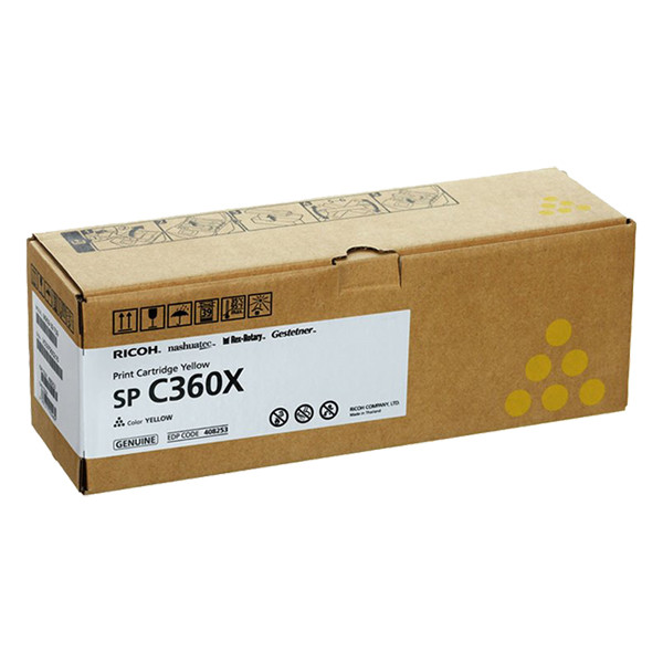 Ricoh type SP C360X toner geel extra hoge capaciteit (origineel) 408253 067114 - 1