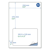 Aanbieding: Rillstab pakbonlabel / retourlabel A4 161,5 x 110 mm (1000 vellen)