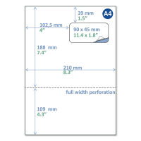 Aanbieding: Rillstab pakbonlabel / retourlabel A4 90 x 45 mm (1000 vellen)