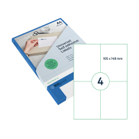 Rillstab Rillprint 83222 universele etiketten A4 105 x 148 mm transparant (100 etiketten) 83222 068157