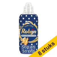 Aanbieding: 8x Robijn Stip en Streep wasverzachter 825 ml (33 wasbeurten)