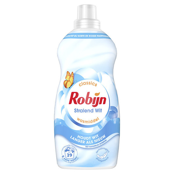 Robijn Klein & Krachtig Stralend Wit geconcentreerd wasmiddel vloeibaar 1190 ml (39 wasbeurten) SRO05275 - 1