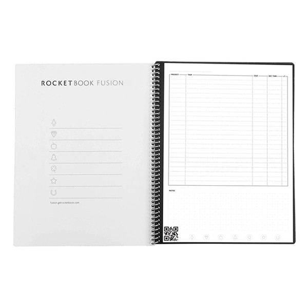 Rocketbook Fusion herbruikbaar notitieboek/planner A4 zwart (42 vellen) EVRF-E-RC-A-FR EVRF-L-K-A 224588 - 2