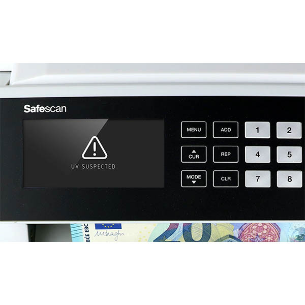 Safescan biljettelmachine 2465-S met zevenvoudige detectie en waardetelling 219122 - 6